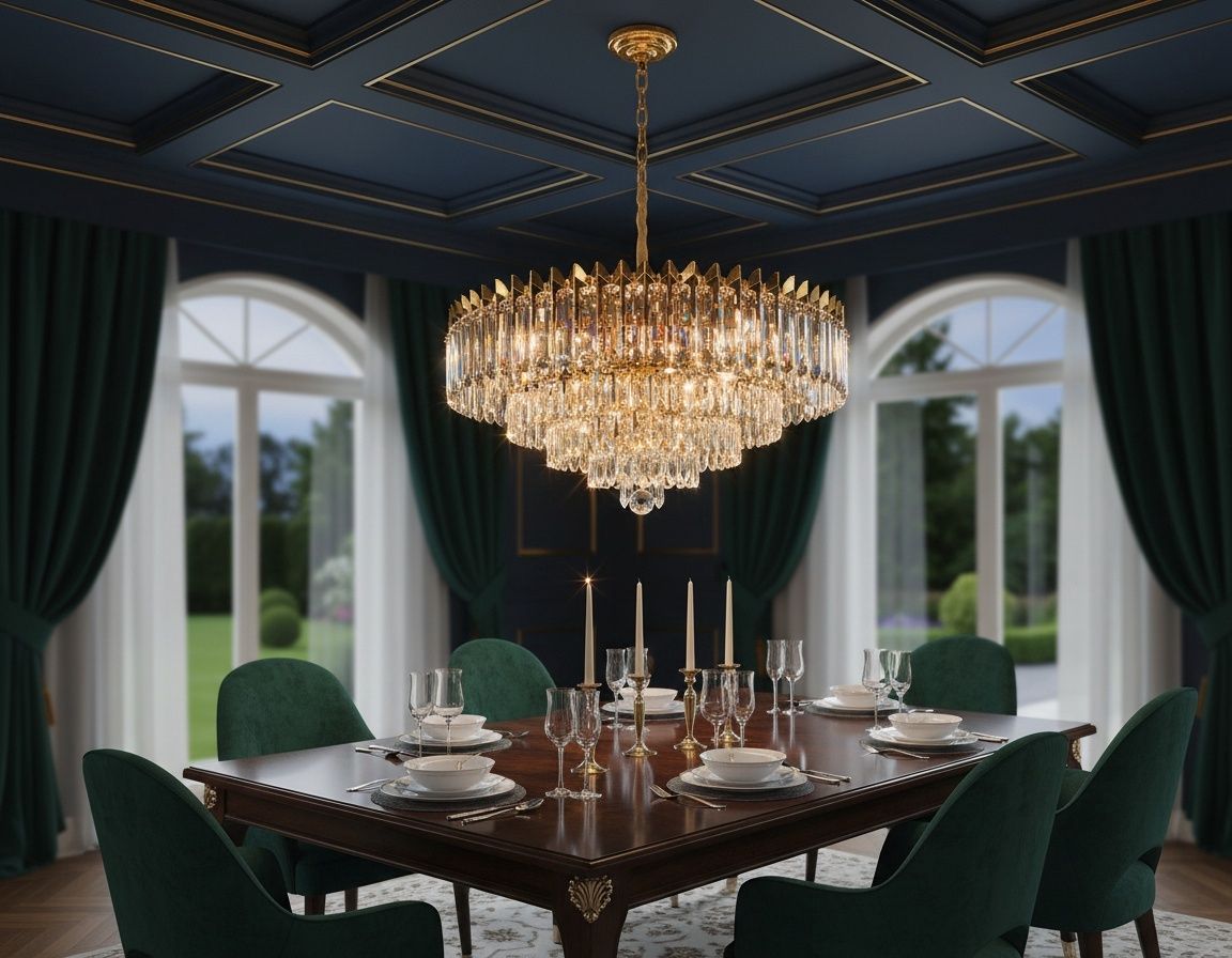 Noir Royale Black &amp; Gold Crown Chandelier