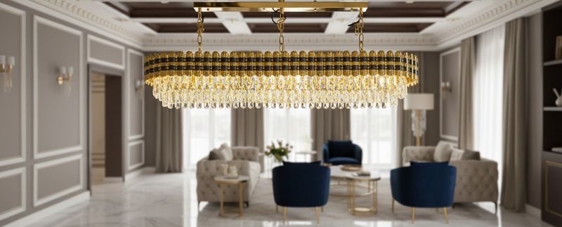 Noir Royale Black and Gold Crown Chandelier