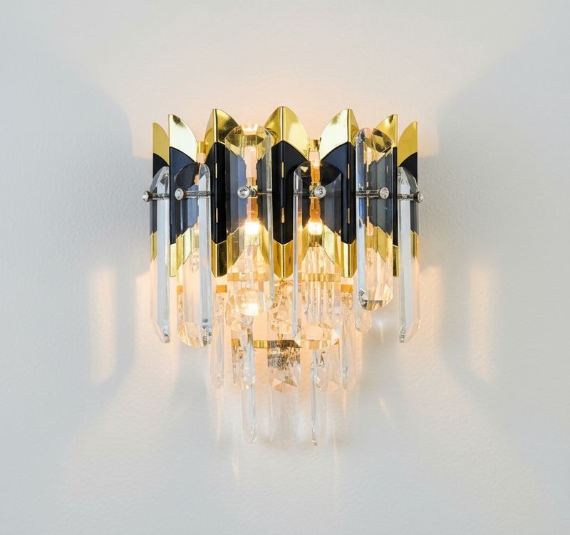 Midnight Gold Prism Wall Sconce