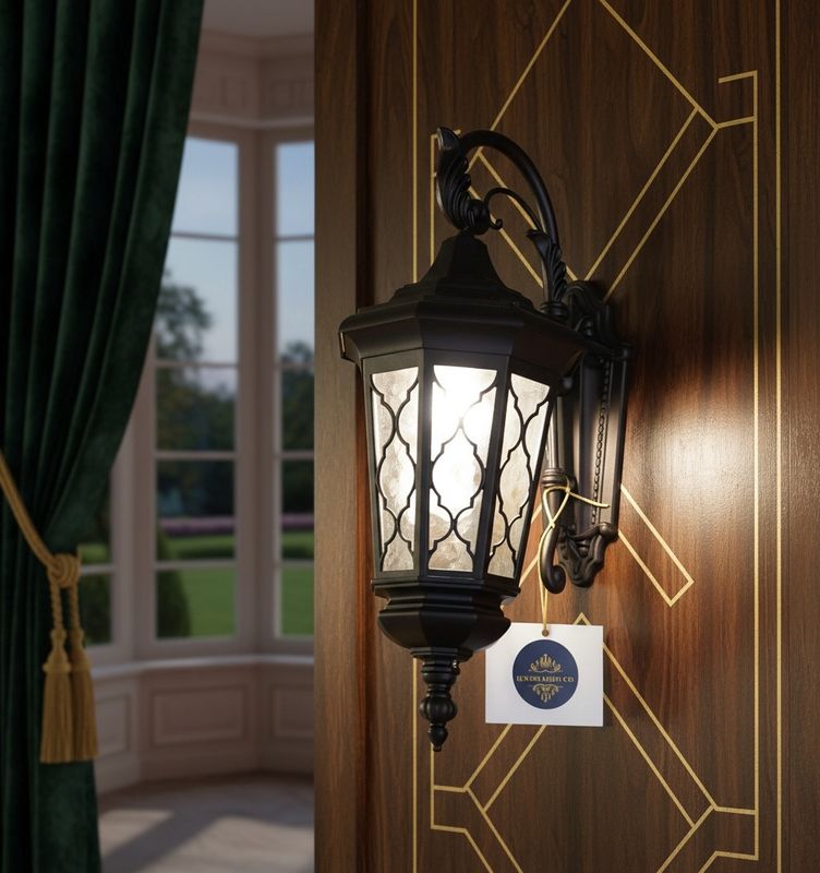 Aurelia Manor: Bronze Lattice Wall Lantern