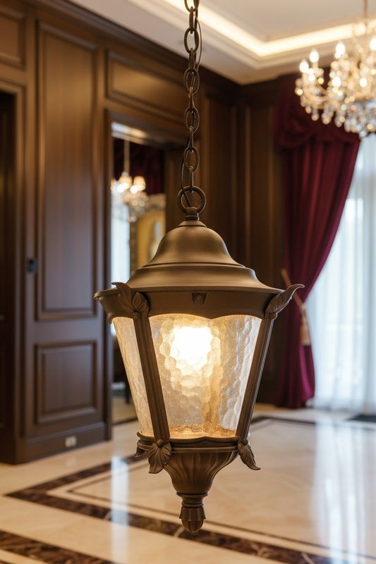 Timeless Elegance Outdoor Lantern – Wrought Iron Finish
