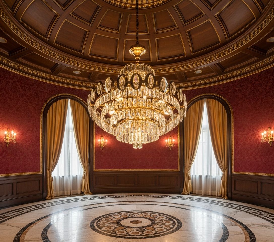 Imperial Aurelia: Tiered Crystal Chandelier
