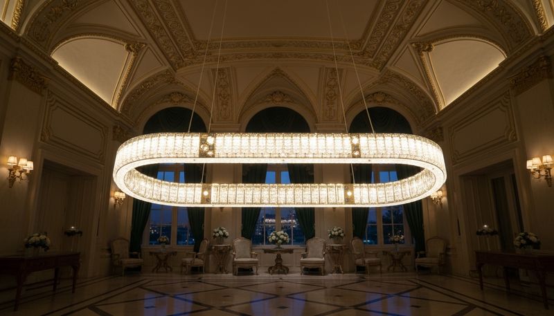 Modern Crystal Oval Chandelier