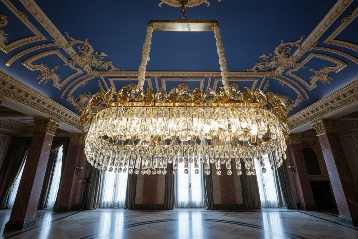 Majestic Linear-Crystal Chandelier