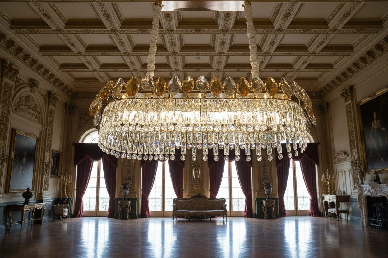 Majestic Linear Crystal Chandelier