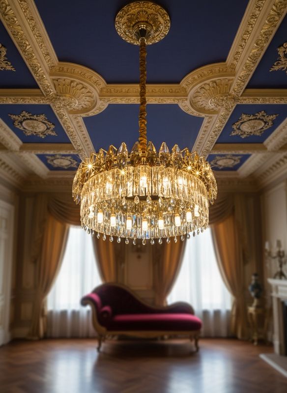 Imperial Halo-Crystal Chandelier