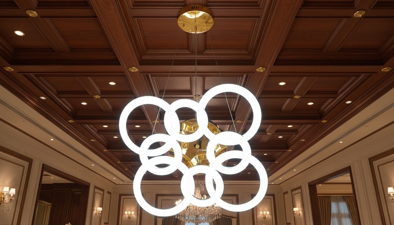 Celestial Radiance: The Crystal Halo Chandelier