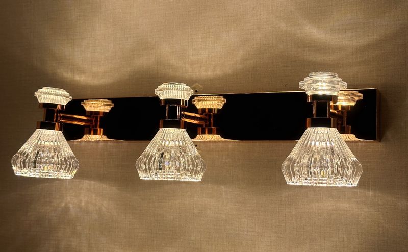 Crystal Glow Vanity Light Bar  Modern Luxe Series