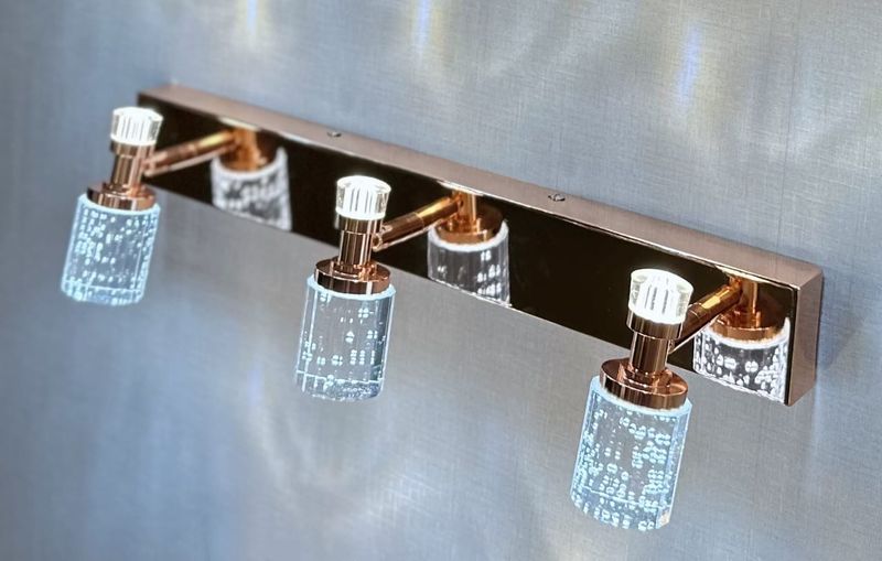 Golden Halo Vanity Light Bar Crystal Luxe Edition