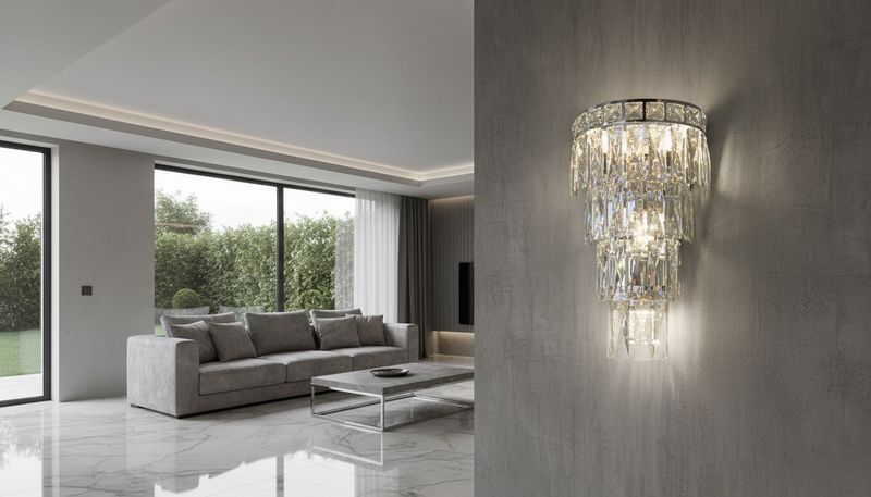 Lumière Cascade Wall Sconce White