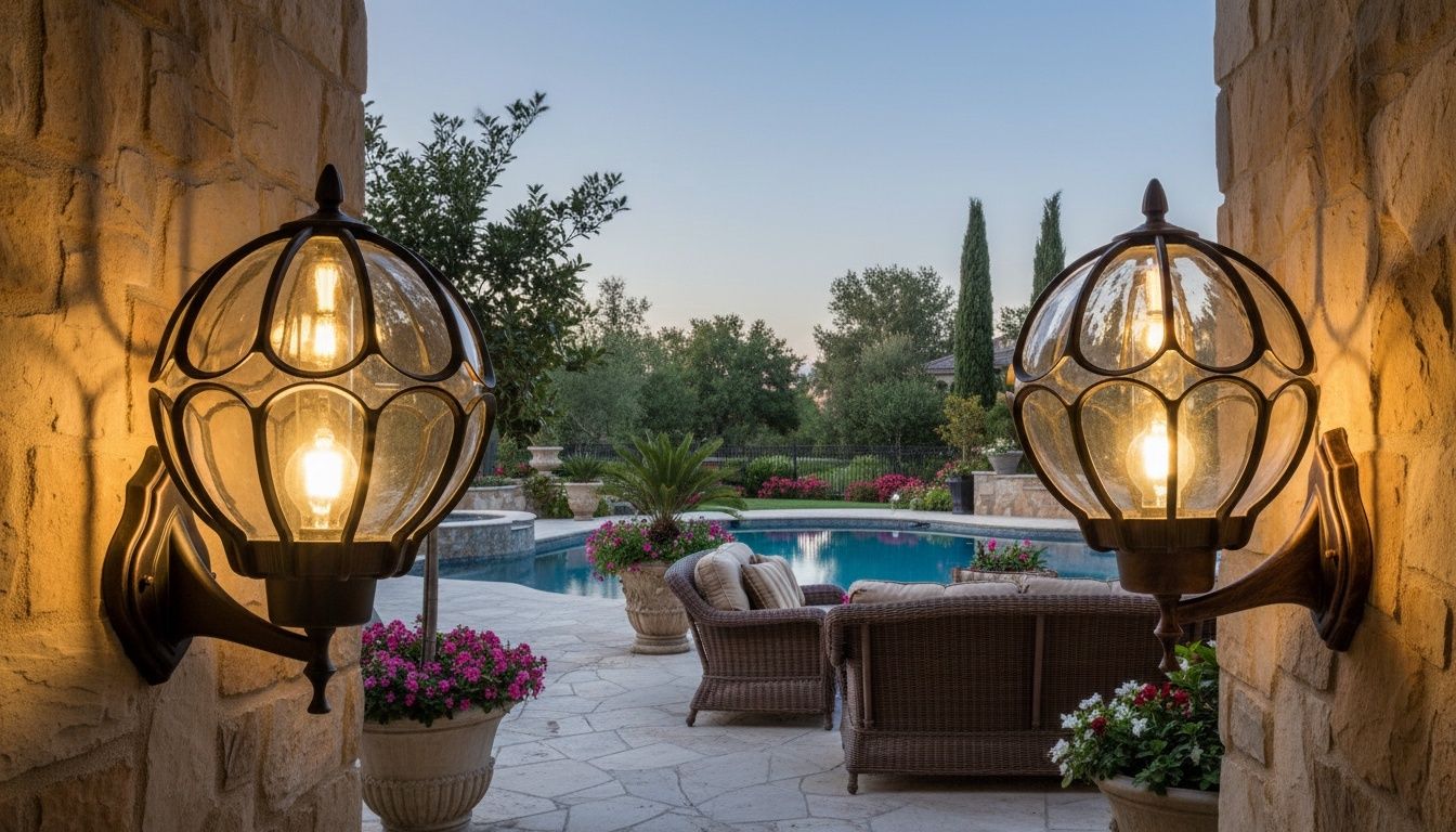 Antique Bronze Globe Wall Lantern