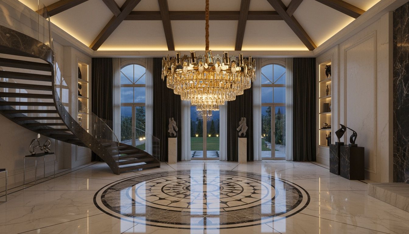 Aurelia Regent: Blade &amp; Prism Crystal Chandelier