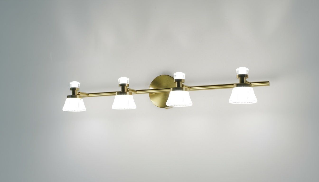 Aurum Prism Vanity Light – Brushed Brass &amp; Cut Glass Cone Series