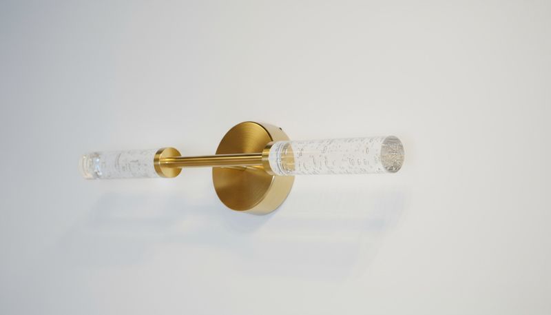 Aurelia Beam: Dual Crystal - Wall Sconce