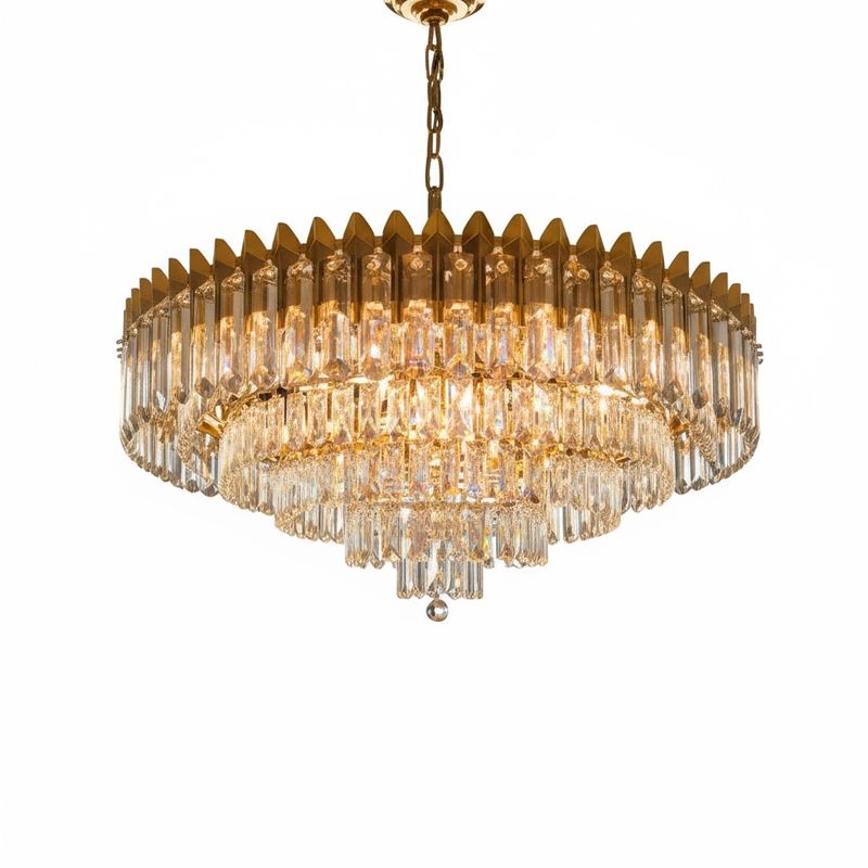 The Regent Bar - Sapphire &amp; Gold Linear Chandelier