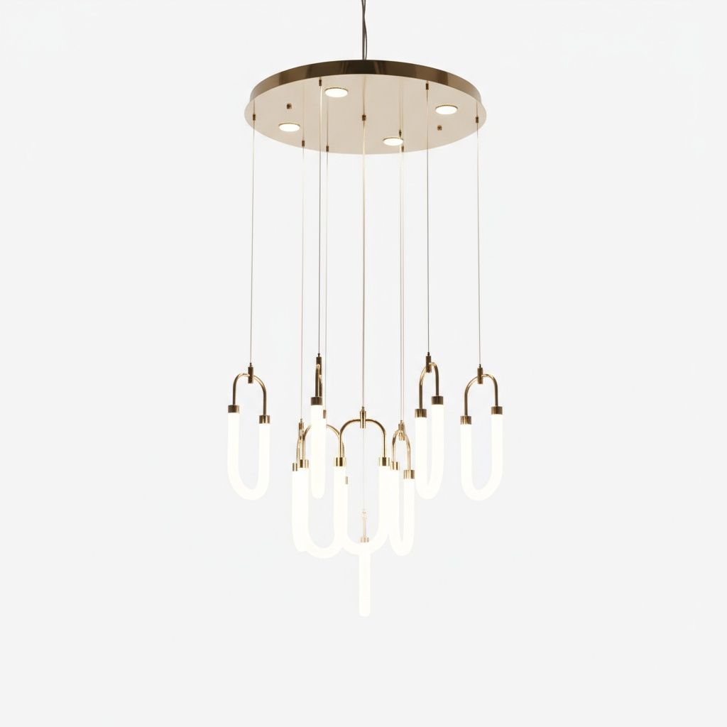 Luma Cascade - Sculptural Crystal Pendant