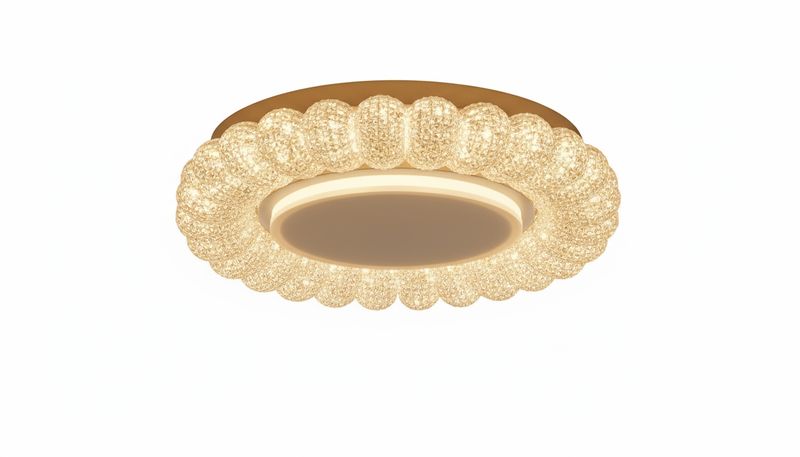 Aurelia Crown: Crystal Halo Flush Mount