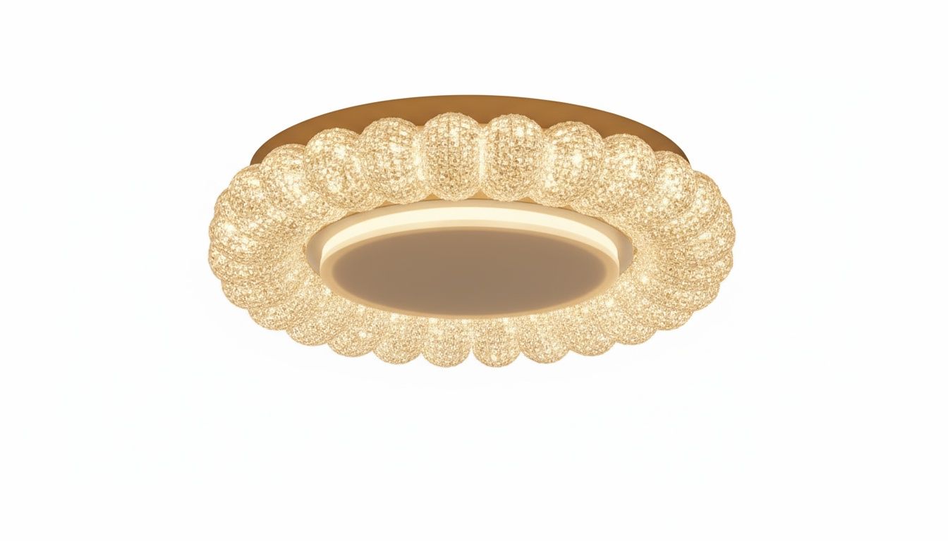 Aurelia Crown Crystal Halo Flush Mount Medium