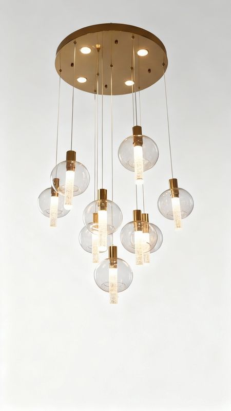 CELESTIA DROP — Globe &amp; Rod Crystal Chandelier