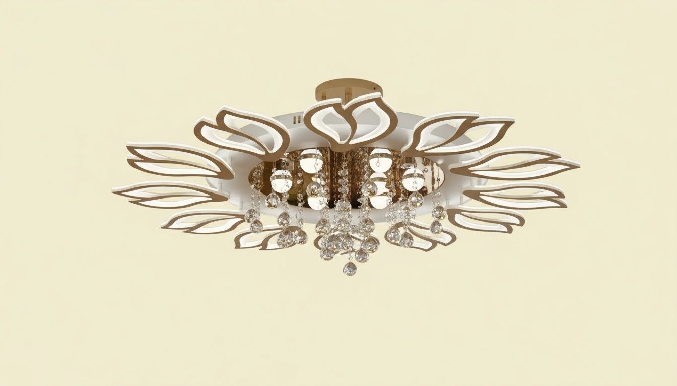 CrystalBloom Flush Mount