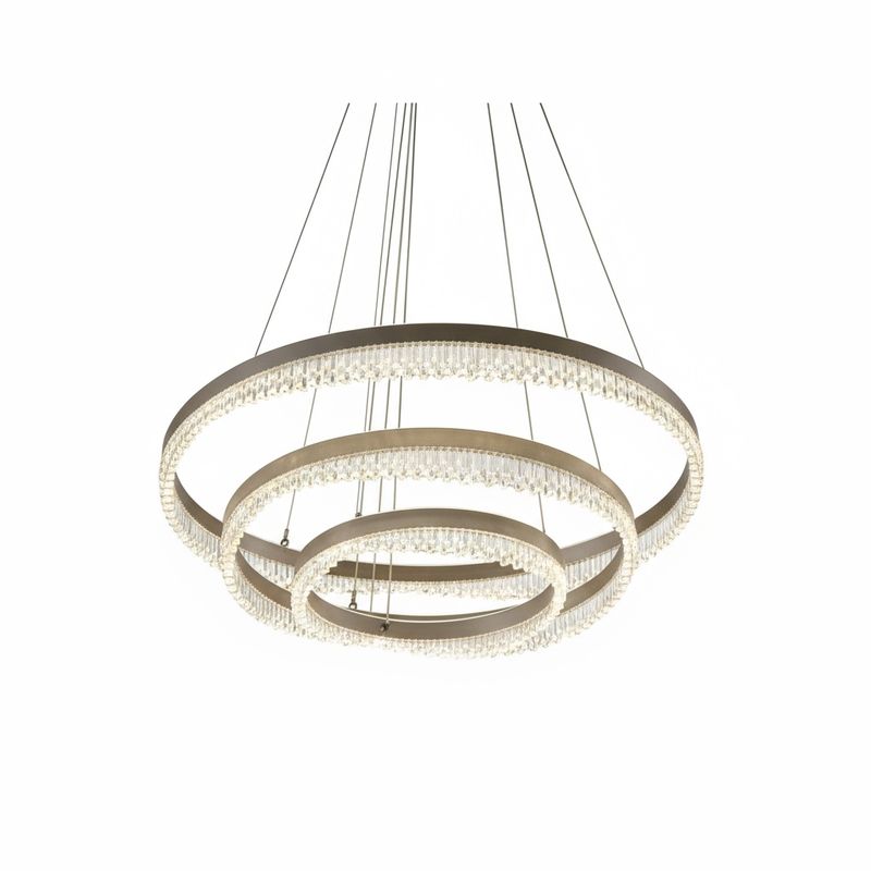 Vortex Tri-Halo LED Chandelier - Grand