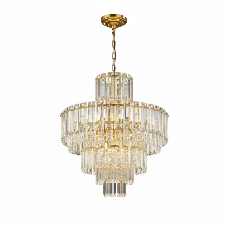Aurelia Dome: Tiered Crystal Chandelier