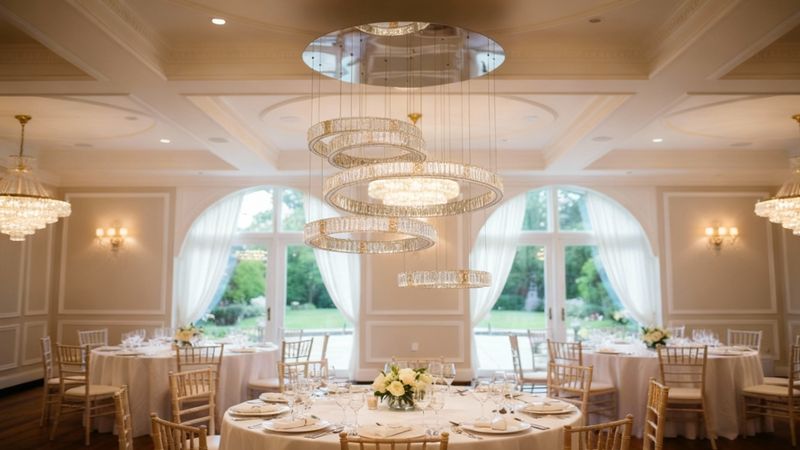 Grand Spiral Multi-Ring Crystal Chandelier