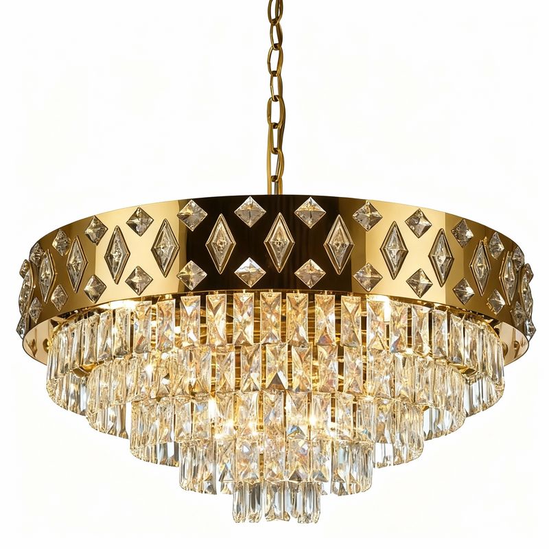Imperial Halo:: Crystal Crown Chandelier