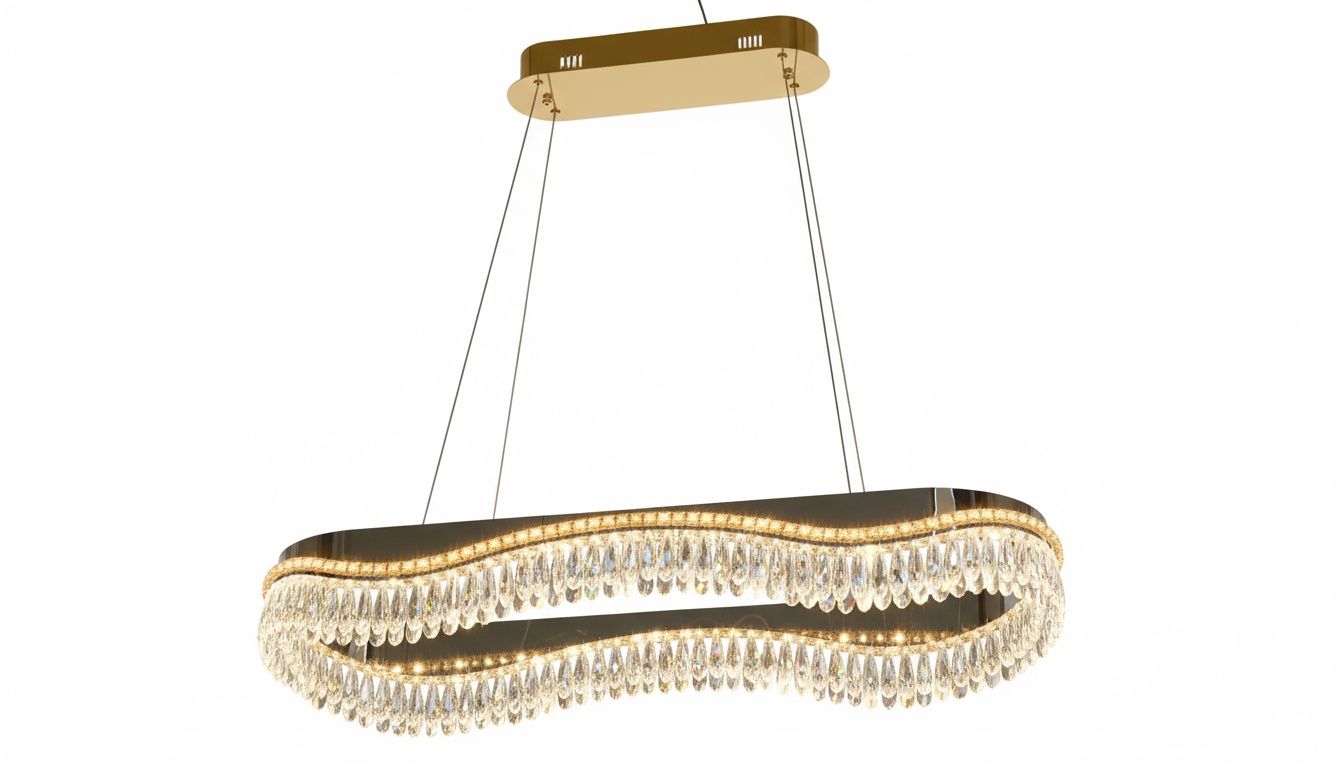 Modern Wave Crystal Chandelier