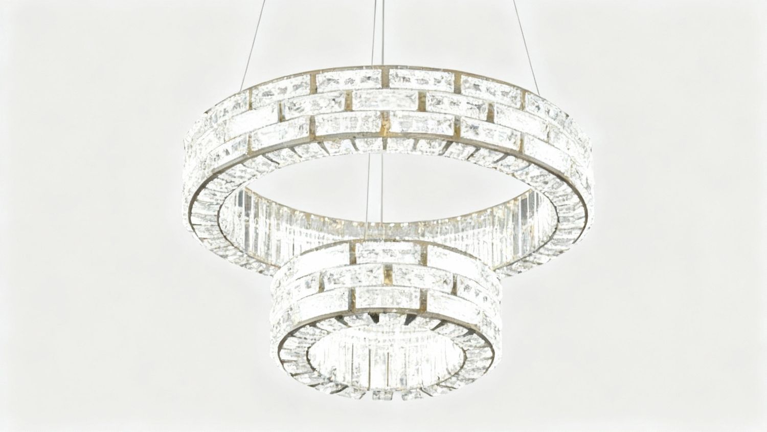 LuxuryLights Double Crystal Chandelier – Timeless Elegance for Your Home