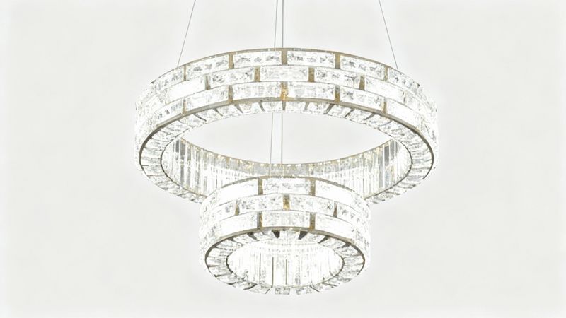 LuxuryLights Double Crystal Chandelier – Timeless Elegance for Your Home