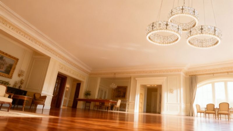 Tri-Ring Crystal Halo Chandelier