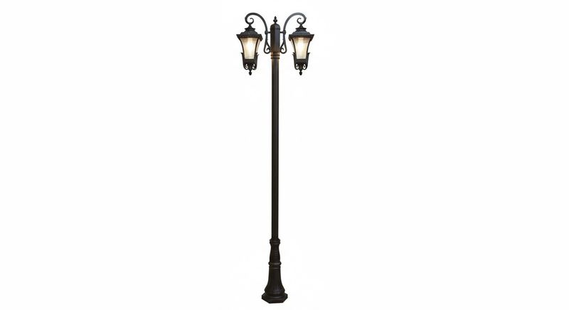 Timeless Elegance: Vintage Twin Lantern Street Lamp