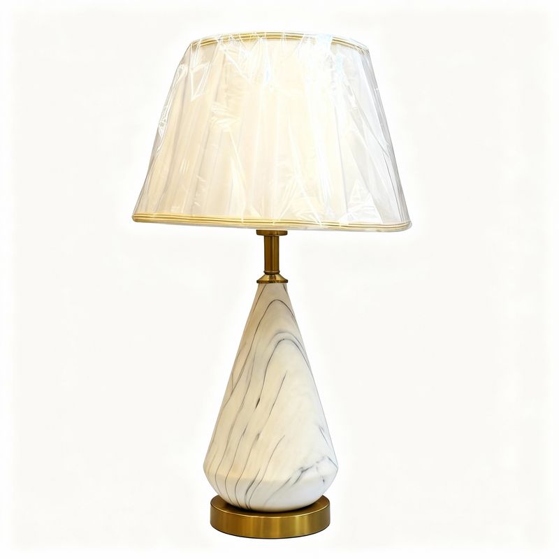 Marble Muse: The Cone Silhouette Table Lamp