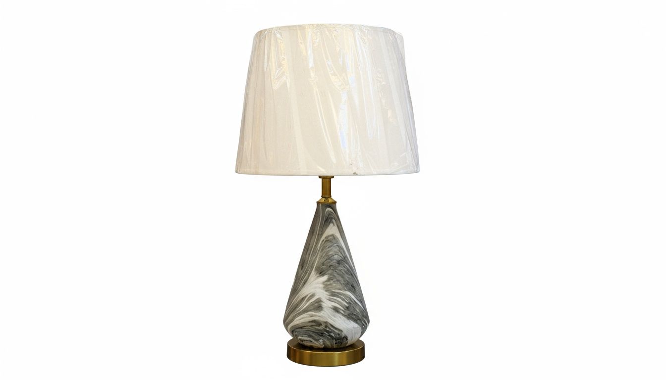 Silken Stone: The Fluted Cone Table Lamp