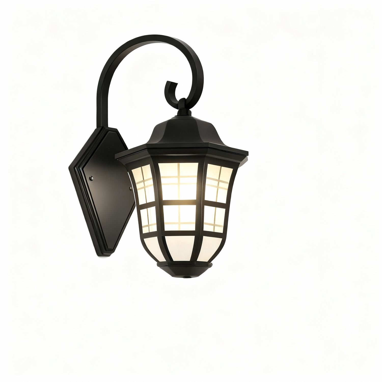 Classic Iron Scroll Wall Lantern – Refined Simplicity for Outdoor Charm