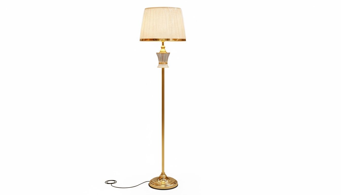 Classic Grace: The Crystal Column Floor Lamp