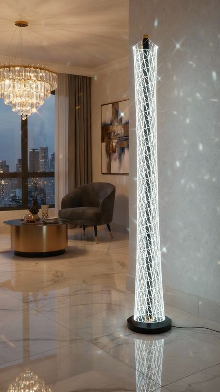Lumen Column: The Crystal Tower Floor Lamp