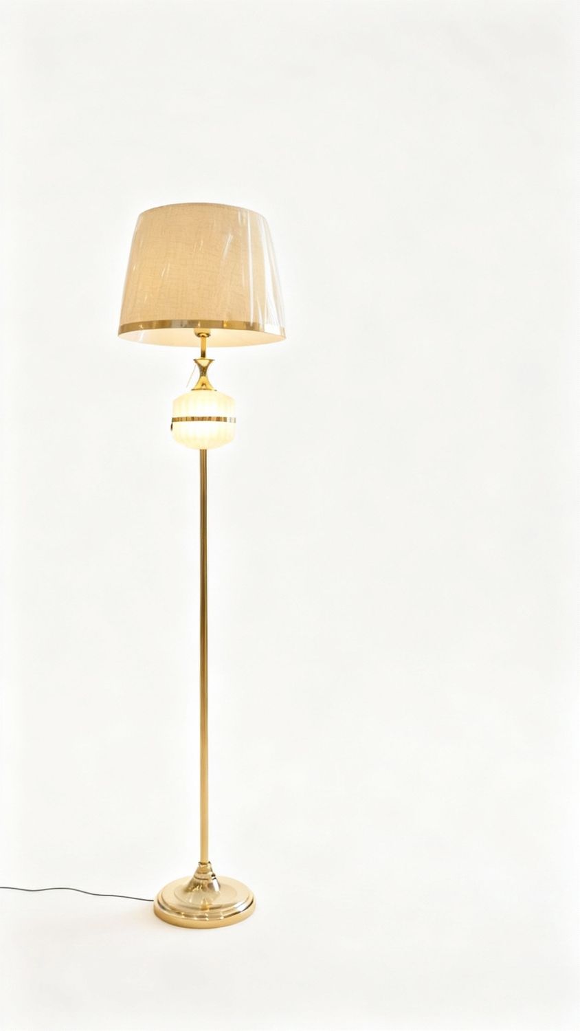 Radiant Layers: The Dual Crystal Floor Lamp