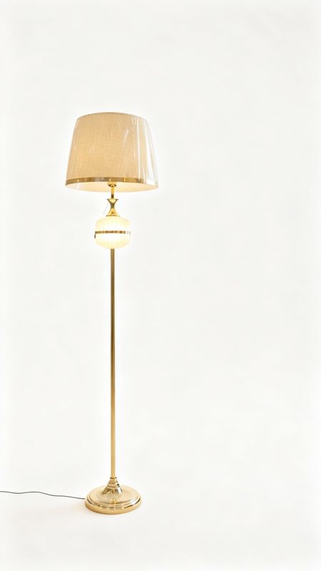 Radiant Layers: The Dual Crystal Floor Lamp