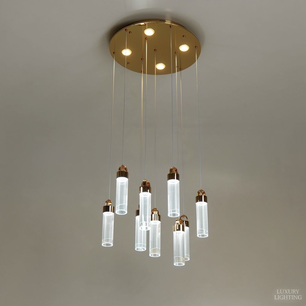 Aurelia Cascade Multi-Drop Crystal Chandelier