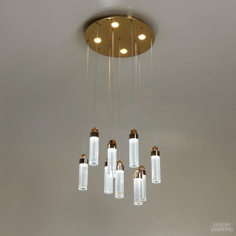Aurelia Cascade Multi-Drop Crystal Chandelier