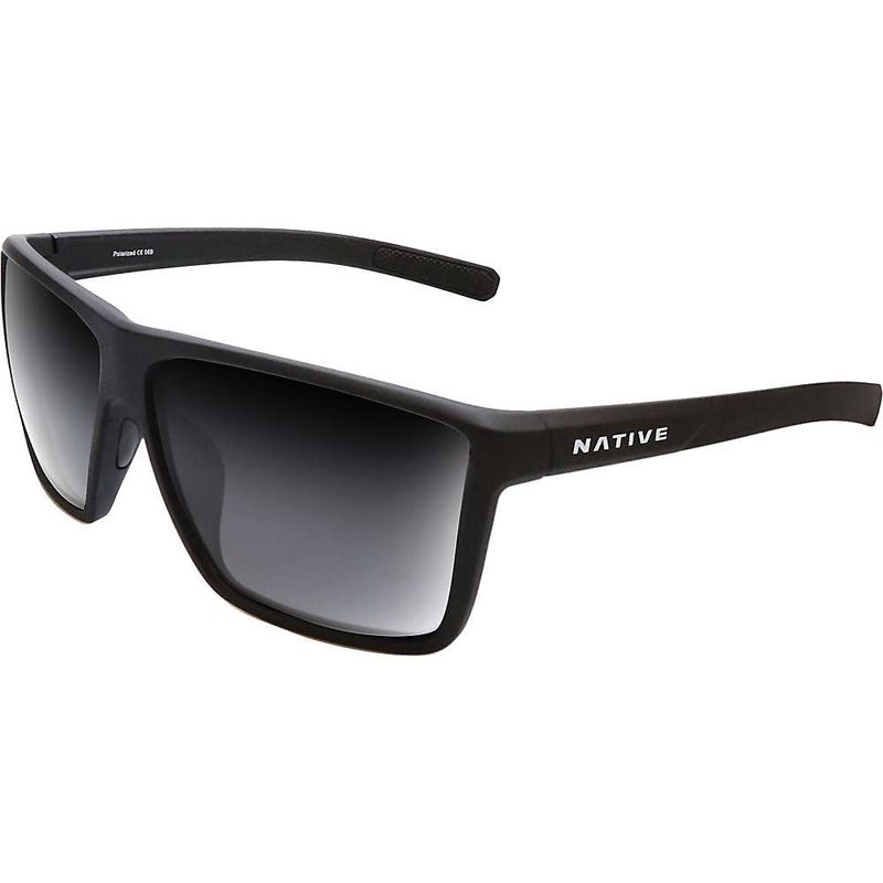 Native Wells XL Women&#39;s Matte Black Frame Gray Lens Sunglasses