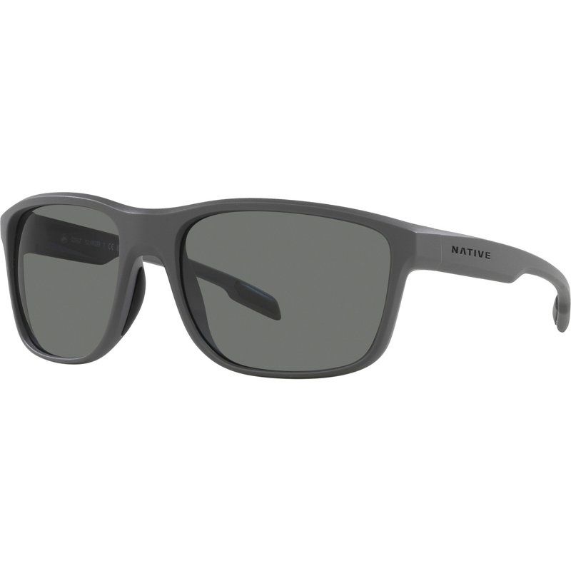 Native Gorge Unisex Matte Gray Frame Gray Lens Polarized Sunglasses