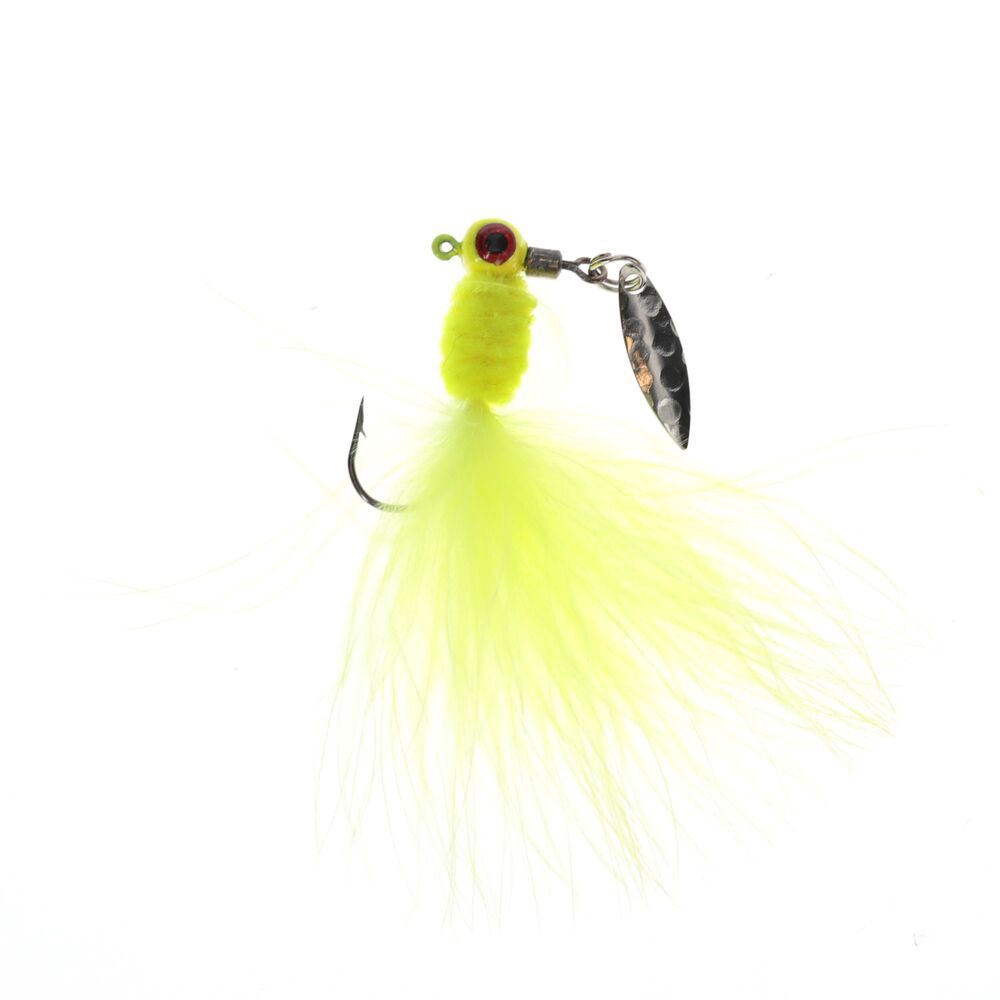 Maribou Sausage Spin, Color: Chartreuse Shiner, Weight: 1/8 oz