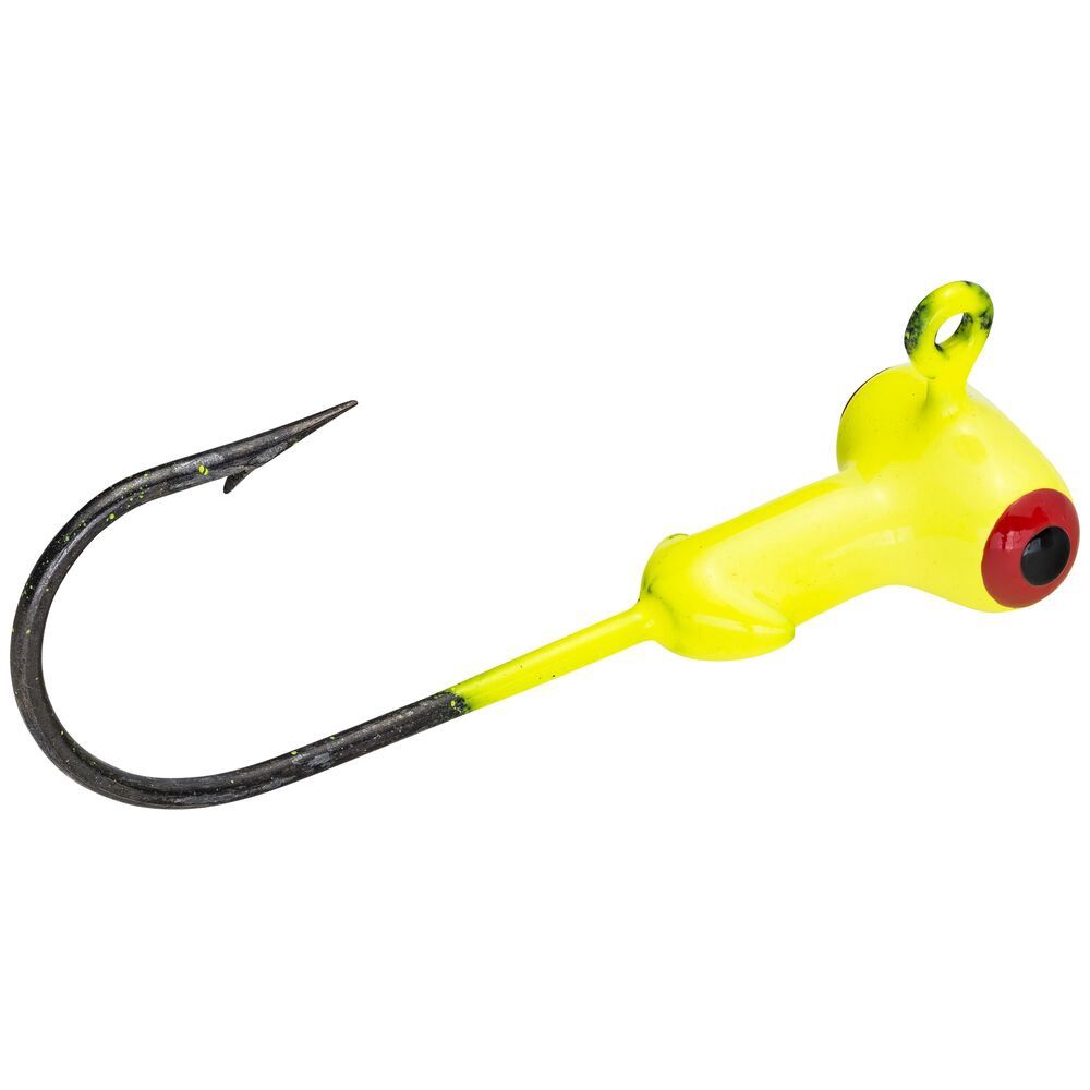 Mr. Crappie® Sausage Head Jig Head, Color: Chartreuse, Weight: 1/16 oz