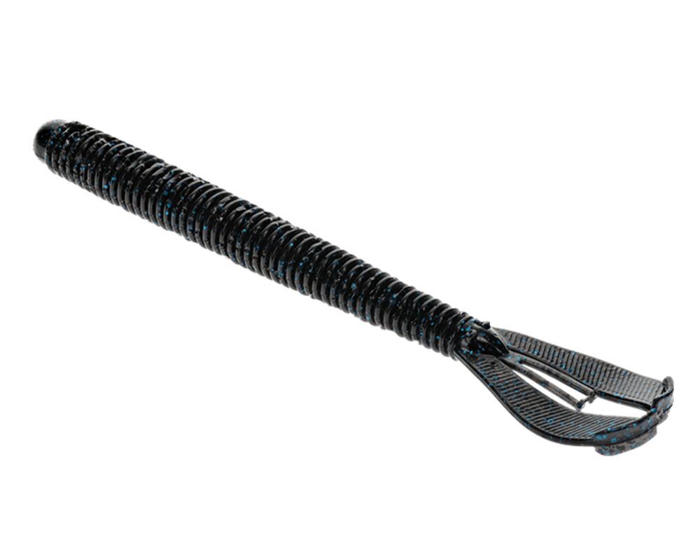 Rage Twin Tail Menace Worm 6", Color: Black / Blue