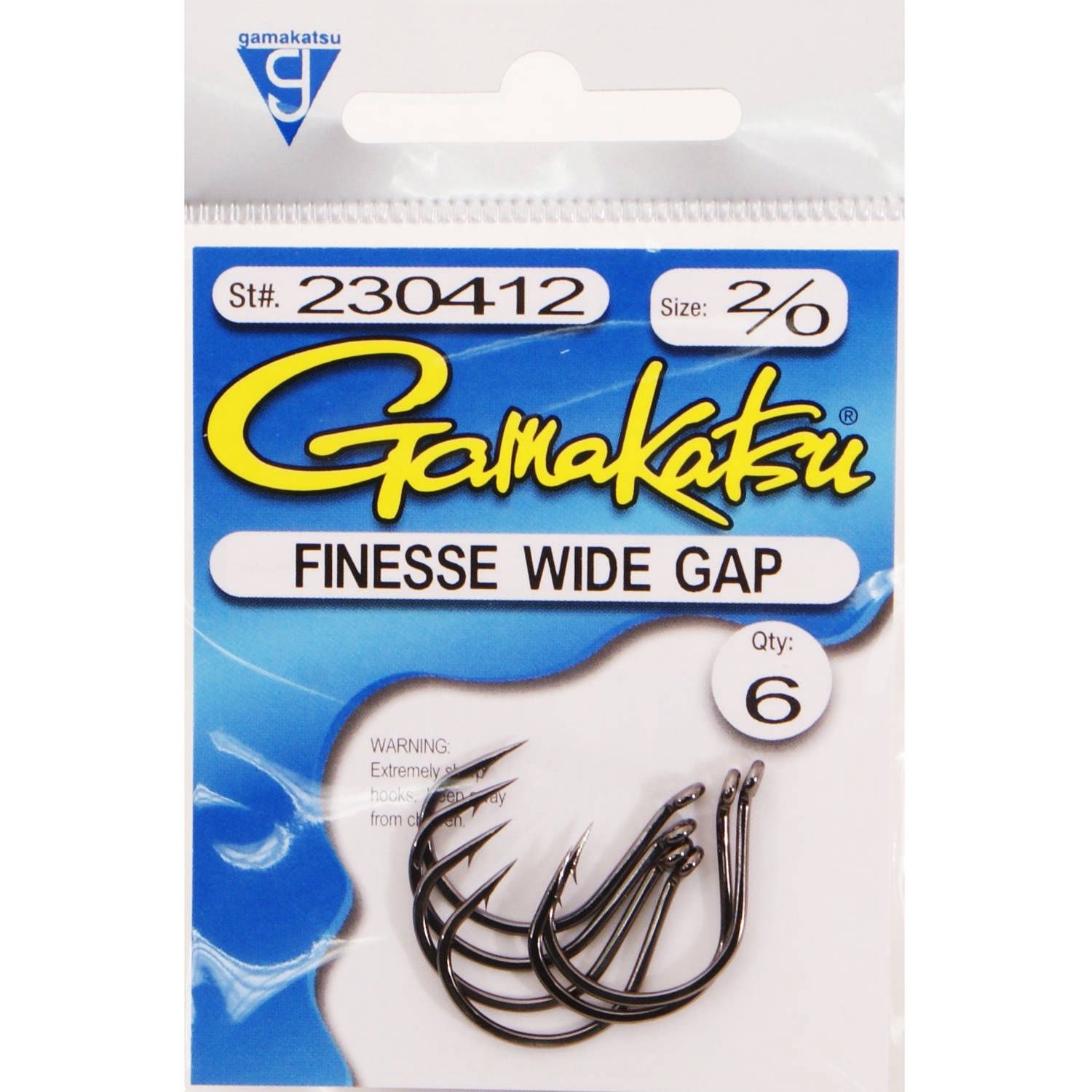 Finesse Wide Gap Hooks - NS Black - 5pk, Size: 2/0