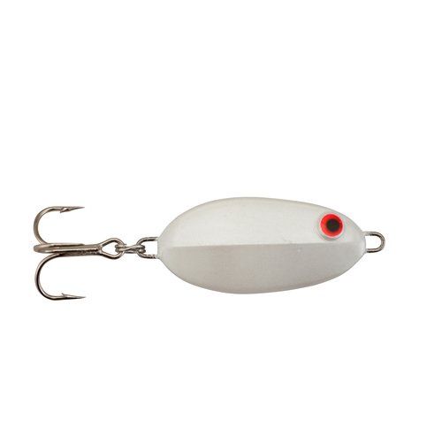 24826301 0.875 Oz Bomber Slab Spoon, White, Color: white, Weight: 7/8 oz