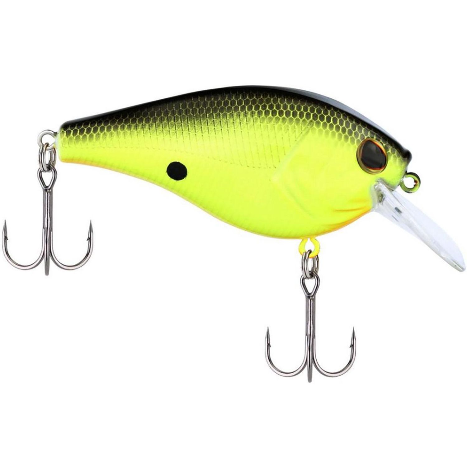 Berkley SquareBull Crankbait, Color: black chartreuse, Length: 2.4"